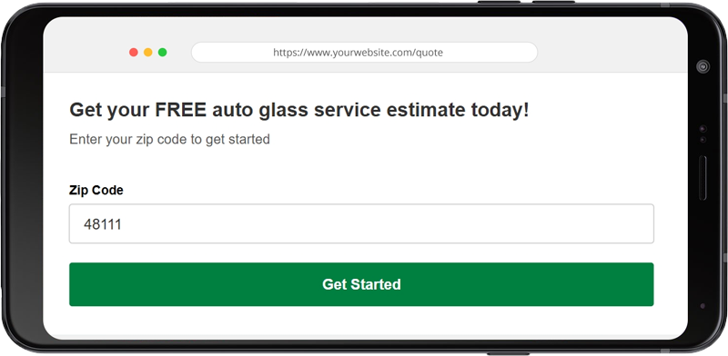Example of GMS' online estimator, MOE, on a mobile device